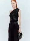 Max Mara One-shoulder Knit Top In Black