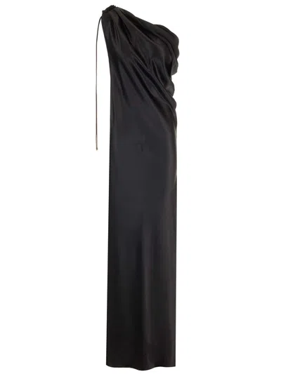 Max Mara One-shoulder Long Dress Dresses Black