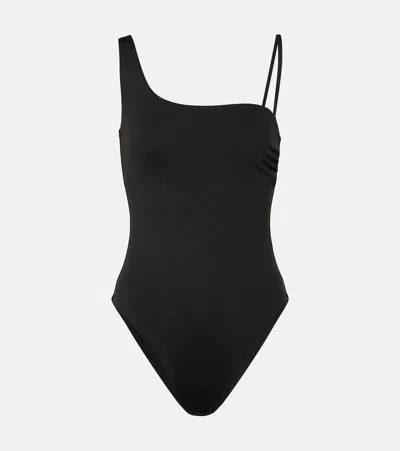 Max Mara One-shoulder Swimsuit In Black