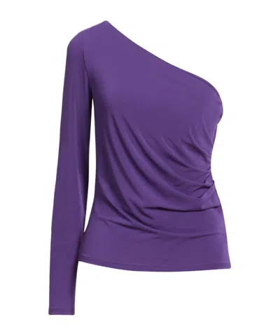 Max Mara One Shoulder Top In Purple