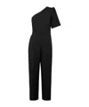 Max Mara Smalto One-sleeve Jumpsuit In Black