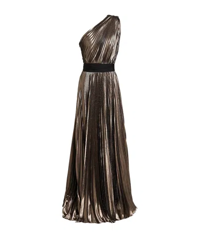 Max Mara One-shoulder Dress In Gold