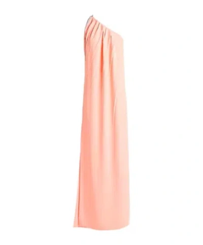Max Mara One-shoulder Evening Gown In Pink
