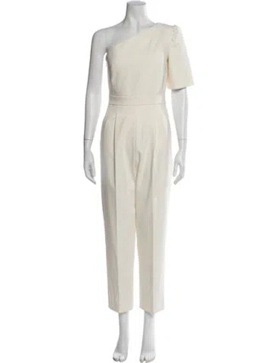 Pre-owned Max Mara One-shoulder Jumpsuit In Neutral