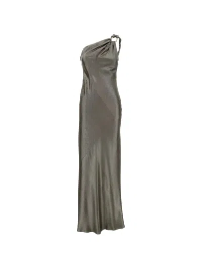 Max Mara One-shoulder Maxi Dress In Gray