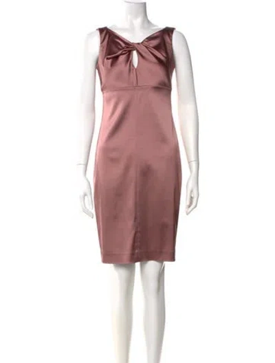 Pre-owned Max Mara One-shoulder Mini Dress In Pink