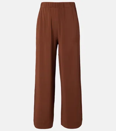Max Mara Onorata Wide-leg Pants In Brown