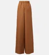 Max Mara Weite Hose Onore Aus Leinen Und Seide In Braun