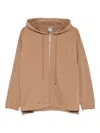 Max Mara Onore Zip-up Hoodie In Brown