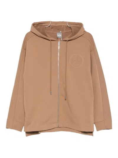 Max Mara Onore Zip-up Hoodie In Brown