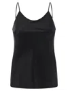 Max Mara Pattern Strap Top Plain In Black