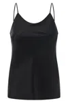 Max Mara Pattern Strap Top Plain In Black