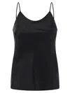 Max Mara Pattern Strap Top Plain In Black