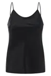 Max Mara Pattern Strap Top Plain In Black