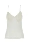 Max Mara White Georgette Opache Top