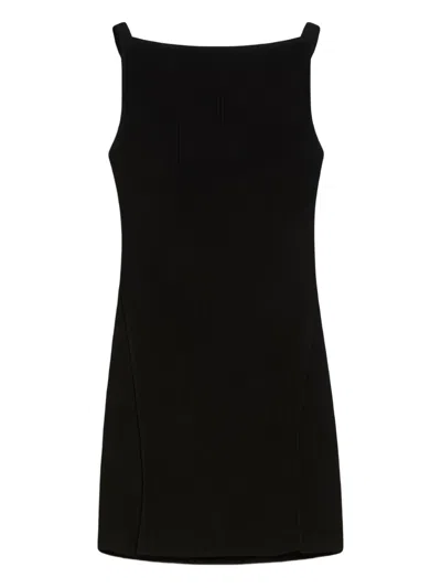 Max Mara Open-back Mini Dress In Black
