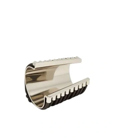 Max Mara Open Cuff Bracelet In Silver
