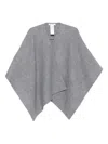 Max Mara Open-front Cape In Gray