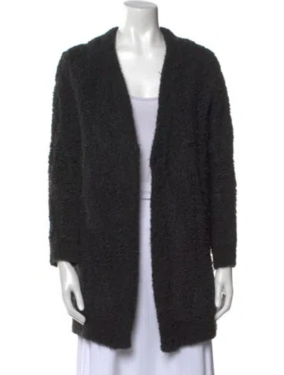Pre-owned Max Mara Open Front Sweater In Black