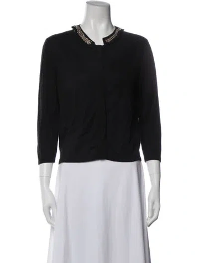 Pre-owned Max Mara Open Front Sweater In Black