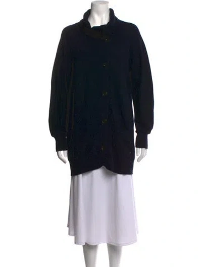Pre-owned Max Mara Open Front Sweater In Blue