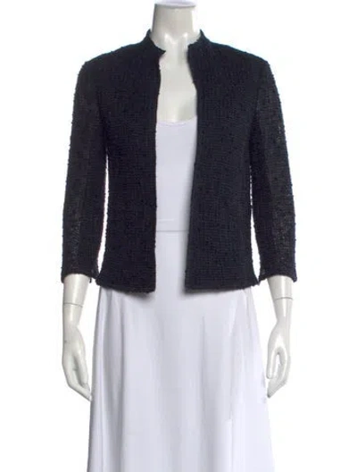Pre-owned Max Mara Open Front Sweater In Gray