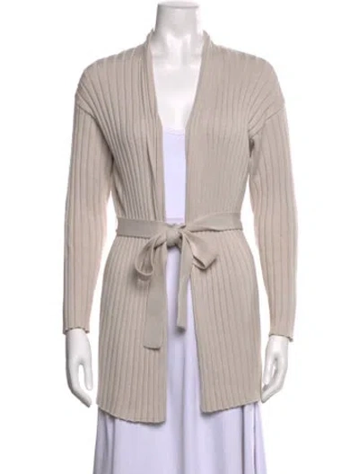 Pre-owned Max Mara Open Front Sweater In Neutral