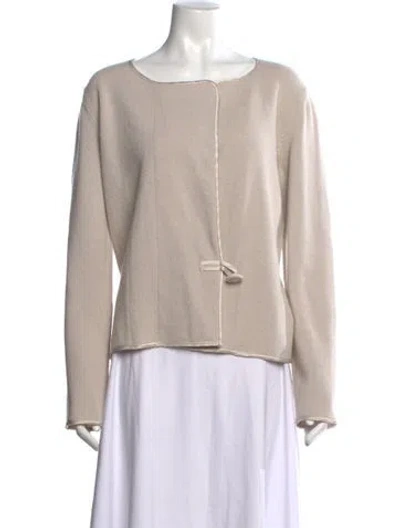 Pre-owned Max Mara Open Front Sweater In Neutral