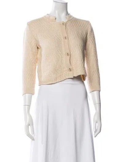 Pre-owned Max Mara Open Front Sweater In Neutral