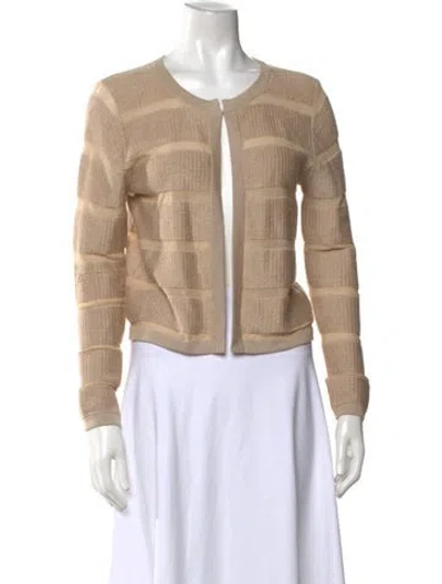 Pre-owned Max Mara Open Front Sweater In Neutrals