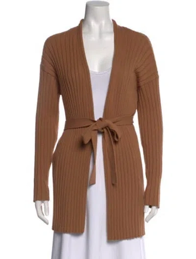 Pre-owned Max Mara Open Front Sweater W/ Tags In Brown