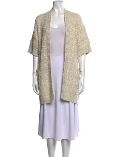 Pre-owned Max Mara Open Front Sweater W/ Tags In Neutrals