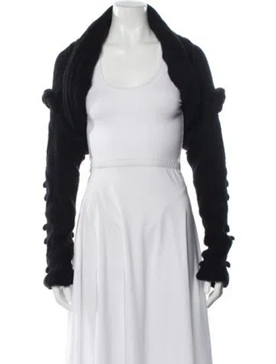 Pre-owned Max Mara Open Front Sweater In White