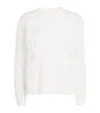 Max Mara Open-knit White Sweater With Textured Detail In White