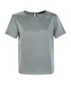 Max Mara Open-necked Black Shirt In Gray