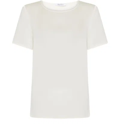 Max Mara Open-necked Black Shirt In White