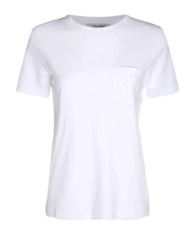 Max Mara Open-necked Black Shirt In White