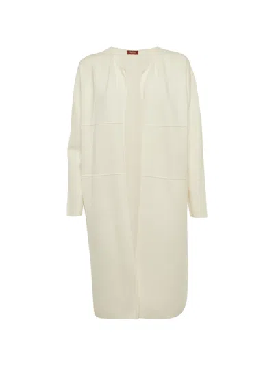 Pre-owned Max Mara Open-front Cardigan In White