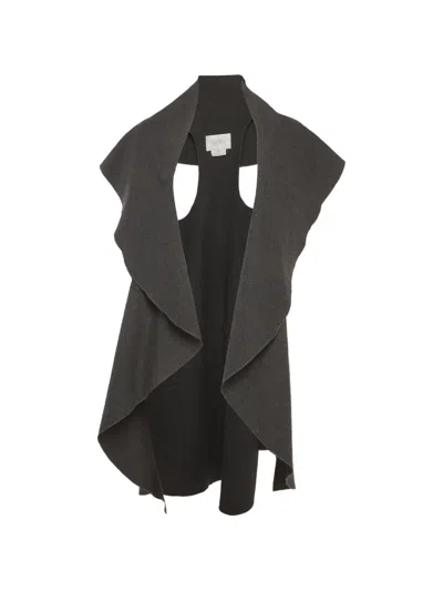 Pre-owned Max Mara Open-front Felt Cardigan In Gray