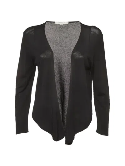 Pre-owned Max Mara Open-front Knit Cardigan In Black