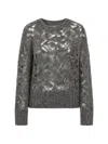 Max Mara Open-knit Sweater In Grey
