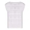 Max Mara Open-knit Top In White
