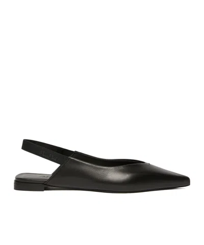 Max Mara Open-toe Flat Sandals In Black