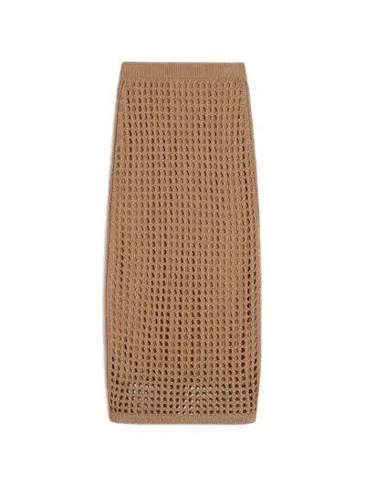 MAX MARA OPENWORK KNITTED SKIRT