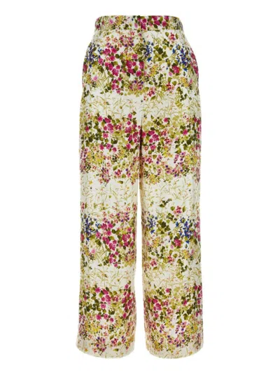 Max Mara Studio Printed Satin Operoso Pant In Multi