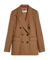Max Mara Oppio Double-breasted Blazer In Brown