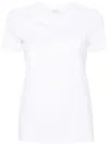 Max Mara Monogram-embroidered Cotton T-shirt In White