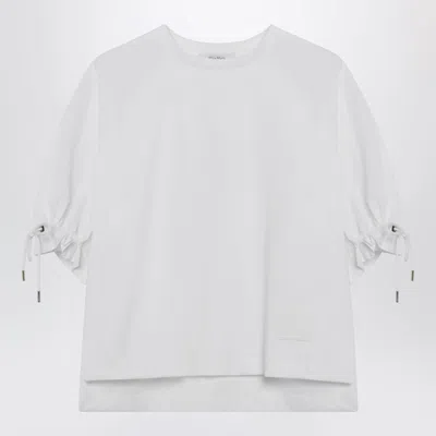 Max Mara Optical White Cotton-blend Jersey Top