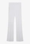 Max Mara Flared Pants Belt Loops Side And Back Pockets In Black