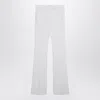 Max Mara Flared Pants Belt Loops Side And Back Pockets In White